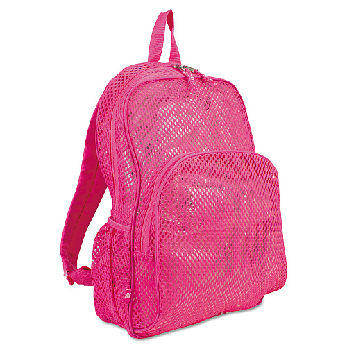 Eastsport Mesh Backpack, Fits Devices Up to 17", Polyester, 12 x 5 x 18, Clear/English Rose (113960BJENR)