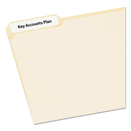 Avery EcoFriendly Permanent File Folder Labels, 0.66 x 3.44, White, 30/Sheet, 50 Sheets/Pack (45366)