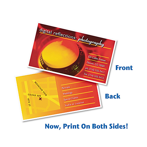 Avery True Print Clean Edge Business Cards, Inkjet, 2 x 3.5, White, 200 Cards, 10 Cards/Sheet, 20 Sheets/Pack (8871)