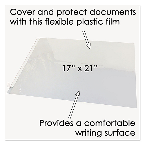 Artistic Second Sight Clear Plastic Desk Protector, with Hinged Protector, 21 x 17, Clear (SS1721)