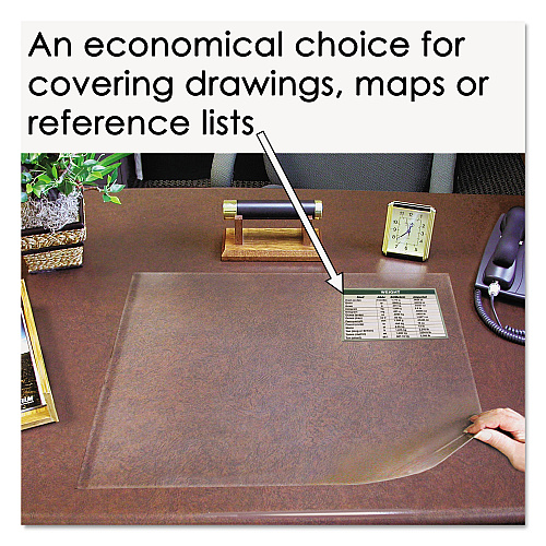 Artistic Second Sight Clear Plastic Desk Protector, with Hinged Protector, 25.5 x 21, Clear (SS2125)