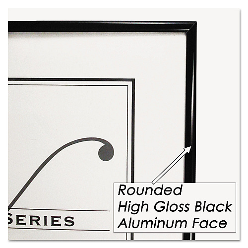 NuDell Metal Poster Frame, Plastic Face, 24 x 36, Black (31242)
