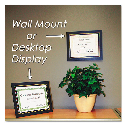 NuDell Leatherette Document Frame, 8.5 x 11, Blue, Pack of Two (21201)