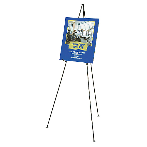Quartet Full Size Instant Easel, 62.38" Maximum Height, Steel, Black (29E)