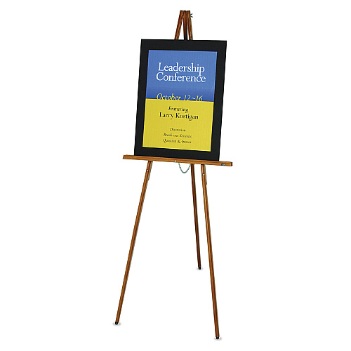 Quartet Lightweight Tripod Floor Easel, 64" High, Natural Oak (41E)