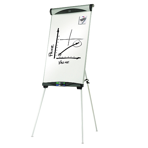 Quartet Euro Magnetic Presentation Easel, 27 x 39, White Surface, Silver Aluminum Frame (EU500E)