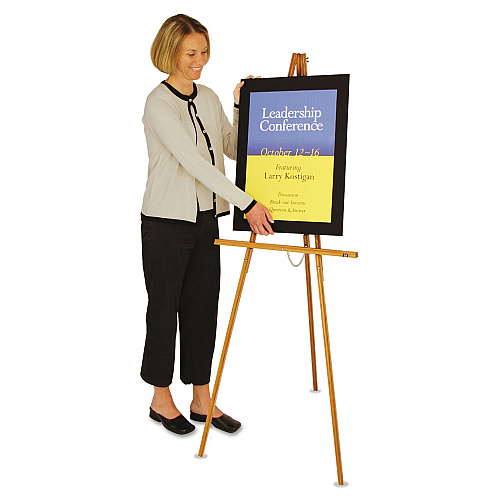 Quartet Lightweight Tripod Floor Easel, 64" High, Natural Oak (41E)