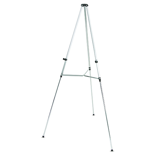 Quartet Lightweight Telescoping Tripod Easel, 38" to 66" High, Aluminum, Silver (50E)
