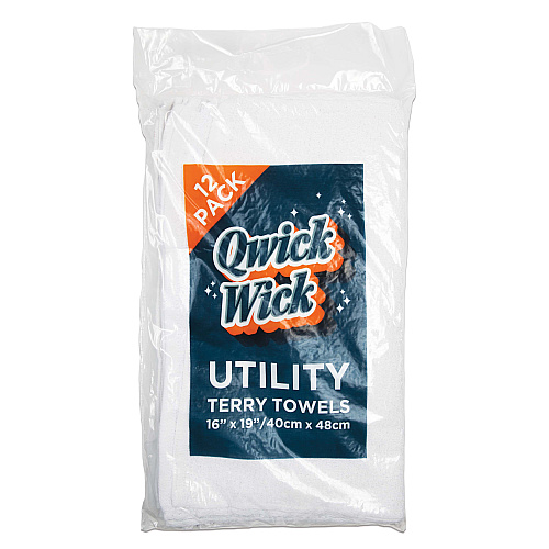 Qwick Wick Bar Mop Towel 28oz White - Case Of 60 (N030-W64-5DZ)