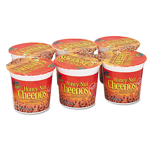 General Mills Honey Nut Cheerios Cereal, Single-Serve 1.8 oz Cup, 6/Pack (SN13898)