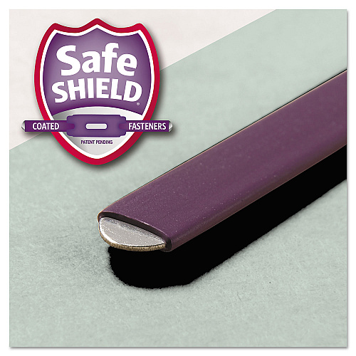 Smead Recycled Pressboard Folders, Two SafeSHIELD Coated Fasteners, 2/5-Cut: R of C, 2" Expansion, Legal Size, Gray-Green, 25/Box (19982)