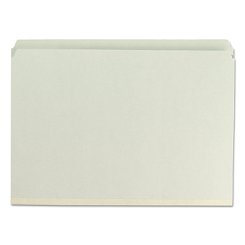 Smead Recycled Pressboard Fastener Folders, Straight Tabs, Two SafeSHIELD Fasteners, 2" Expansion, Legal Size, Gray-Green, 25/Box (19910)