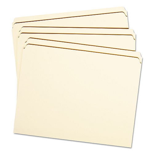 Smead Reinforced Tab Manila File Folders, Straight Tabs, Letter Size, 0.75" Expansion, 11-pt Manila, 100/Box (10310)