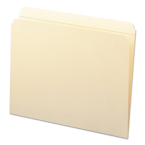 Smead Reinforced Tab Manila File Folders, Straight Tabs, Letter Size, 0.75" Expansion, 11-pt Manila, 100/Box (10310)