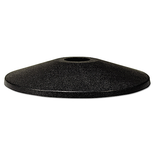 Tatco Adjusta-Tape Crowd Control Base Only, Steel, 14" Deep, Black, 2/Box (11711)