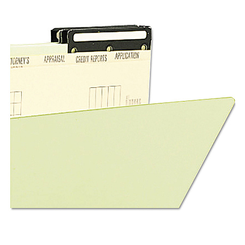 Smead Pressboard Mortgage Folders, 1" Expansion, 8 Dividers, 1 Fastener, Legal Size, Green Exterior, 10/Box (78208)