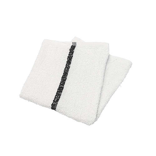 Qwick Wick Bar Mop Towel 30oz Black Stripe - Case Of 60 (N030-W65BLK-5DZ)