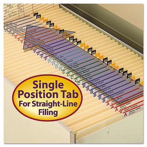 Smead Reinforced Tab Manila File Folders, Straight Tabs, Letter Size, 0.75" Expansion, 11-pt Manila, 100/Box (10310)