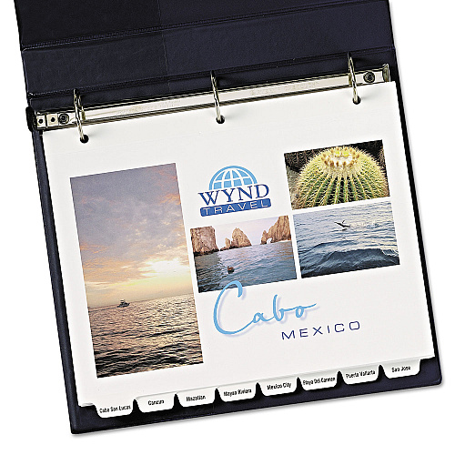Avery Customizable Print-On Dividers, 3-Hole Punched, 8-Tab, 11 x 8.5, White, 25 Sets (11554)