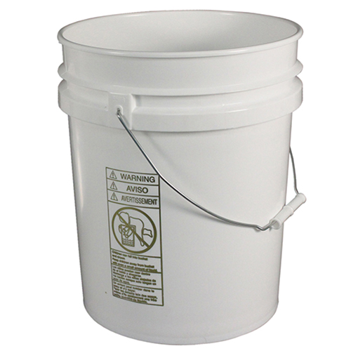 5 Gallon Pail With Lid White - Case Of 5 (5515)