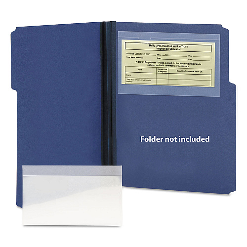Smead Self-Adhesive Poly Pockets, Top Load, 9 x 5.56, Clear, 100/Box (68185)