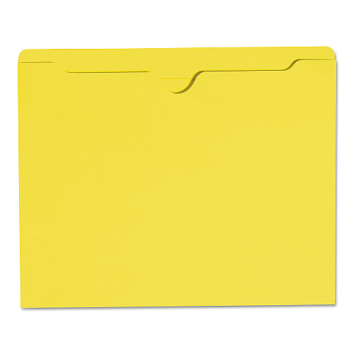 Smead Colored File Jackets with Reinforced Double-Ply Tab, Straight Tab, Letter Size, Yellow, 100/Box (75511)