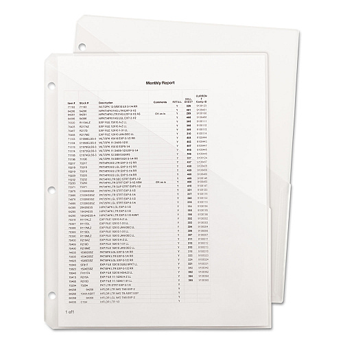 Smead Organized Up Poly Slash Jackets, 2-Sections, Letter Size, Clear, 5/Pack (89506)