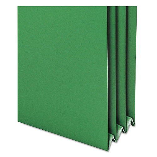 Smead Poly Drop Front File Pockets, 3.5" Expansion, Letter Size, Assorted Colors, 4/Box (73500)