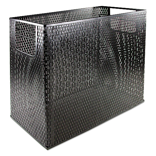 Artistic Urban Collection Punched Metal Desktop File, 1 Section, Letter to Legal Size Files, 13" x 5.75" x 10.75", Black (ART20010)