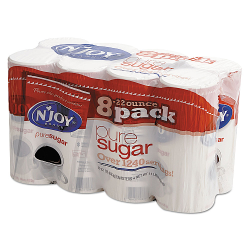 N'Joy Pure Sugar Cane, 22 oz Canisters, 8/Pack (827820)