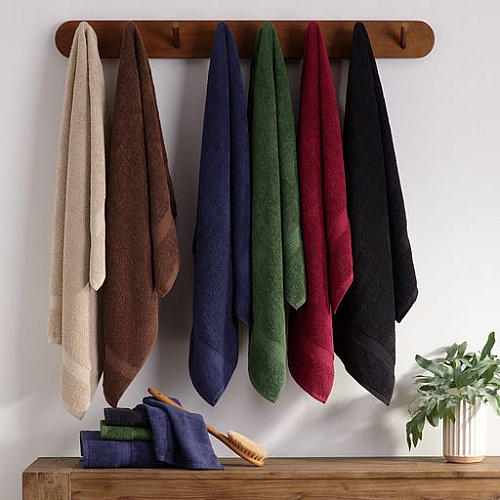 True Color Bath Towel 25x52 Green - Case Of 24 (BATH-HGREEN)
