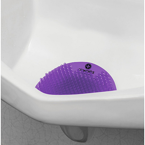 Airworks Splash Free Urinal Screen Lavender 10/box, Box Of 10 (AWSFUS236-BX)