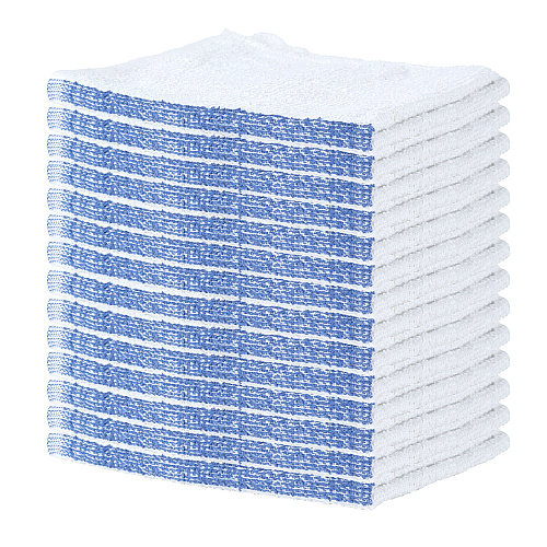 Qwick Wick Bar Mop Towel 30oz Blue Stripe - Case Of 60 (N030-W65-5DZ)