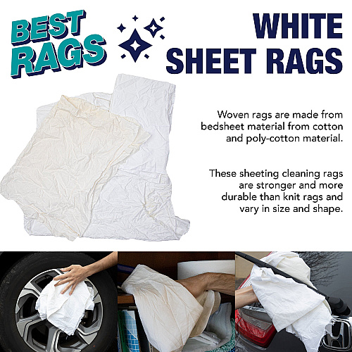 R-w39 Sheet Reclaimed Rags White - 25lb Box (R1-W39-25)