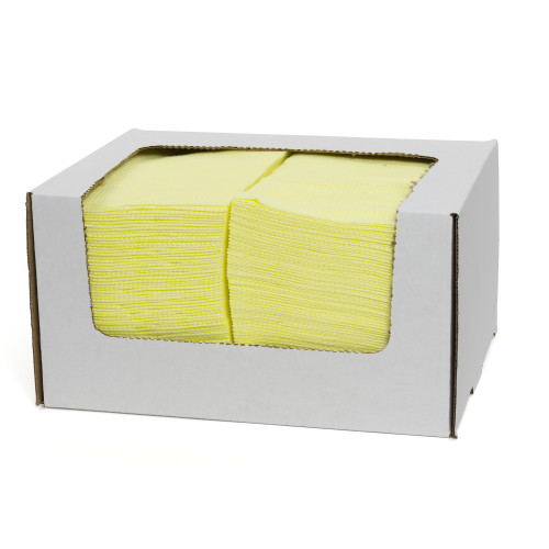 Saniworks Open Weave Deluxe Towels, Poly/rayon, Yellow, 13x21, 1/4 Fold - Case Of 150 (N-F220QCY)