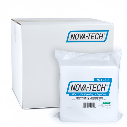 Nova-tech 1000 Non-woven Cleanroom Wipes 12x12 150/bg - Case Of 14 Bags (NT1-1212)