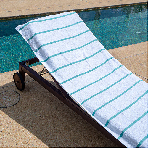 Las Rayas Chaise Cover 30x85 Green - Pack Of 2 (CC-HS3085GR-2PK)