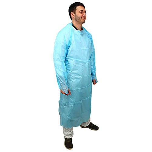Impact 55 In. Isolation Gown L/s Elastic Wrists, Blue, 100/cs, Case Of 100 (MCPE-55B)