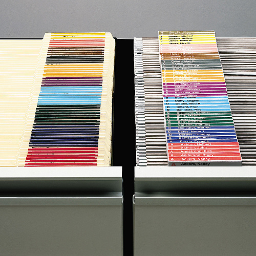Smead Viewables Hanging Folder Tabs and Labels, Complete Bulk Pack Refill, 1/3-Cut, Assorted Colors, 3.5" Wide, 100/Box (64910)