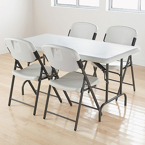 Iceberg IndestrucTable Industrial Folding Table, Rectangular, 60" x 30" x 29", Platinum (65213)