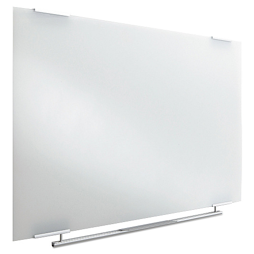 Iceberg Clarity Glass Dry Erase Board with Aluminum Trim, 48 x 36, White Surface (31140)
