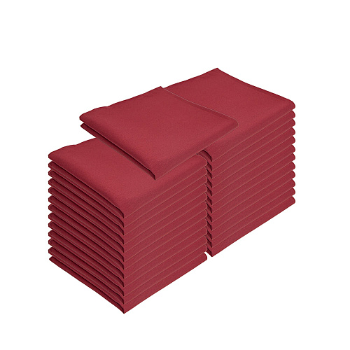 Mariposa Poly Spun Napkin 20x20 Burgundy - Case Of 300 (NAP-BUR-SPUN-CS)