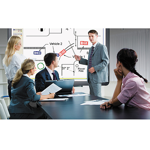 MasterVision Magnetic Dry Erase Tile Board, 38.5 x 58, White Surface (DET8125397)