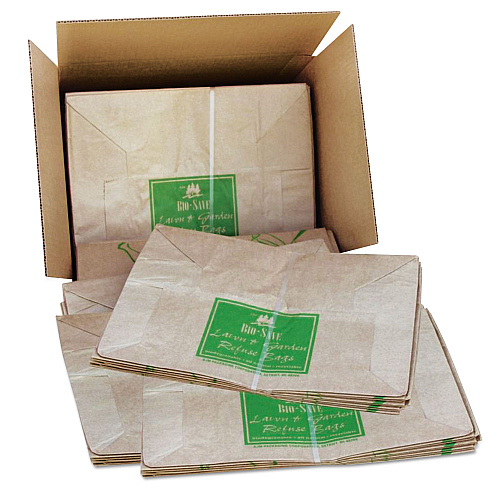 General Lawn/Leaf Bags, Self-Standing, Open-Face, 30 gal, 16" x 35", Kraft, 50/Box (RBR30105BO)