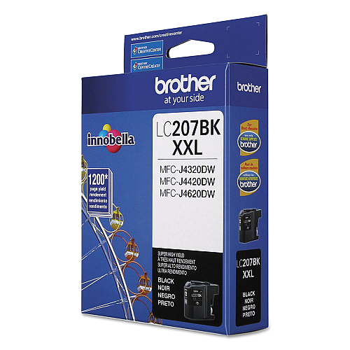 Brother LC207BK Innobella Super High-Yield Ink, 1,200 Page-Yield, Black