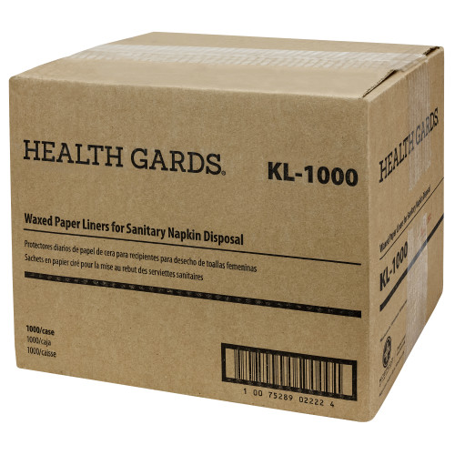 Hospeco Kraft Waxed Paper Receptacle Liner, Kraft/brown, 7.5" X 10.5" X 3", 1000/cs, Case Of 1000 (KL1000)