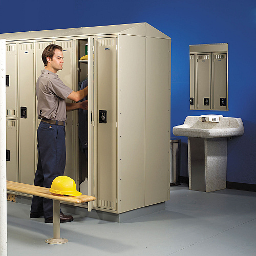 Tennsco Double Tier Locker, Triple Stack, 36w x 18d x 72h, Sand (DTS121836CSD)
