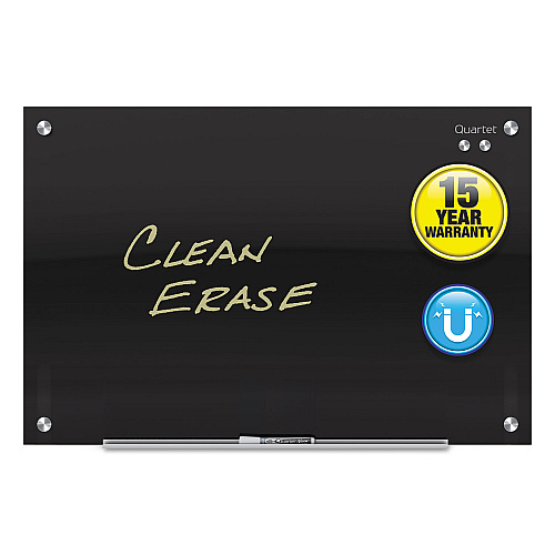 Quartet Infinity Glass Marker Board, 72 x 48, Black Surface (G7248B)