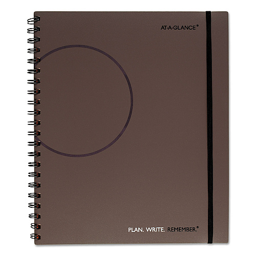 AT-A-GLANCE Plan. Write. Remember. Planning Notebook Two Days Per Page , 11 x 8.38, Gray Cover, Undated (80620430)