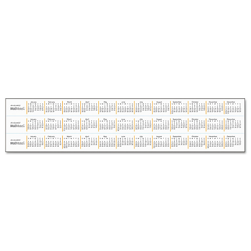 AT-A-GLANCE WallMates Self-Adhesive Dry Erase Monthly Planning Surfaces, 36 x 24, White/Gray/Orange Sheets, Undated (AW602028)
